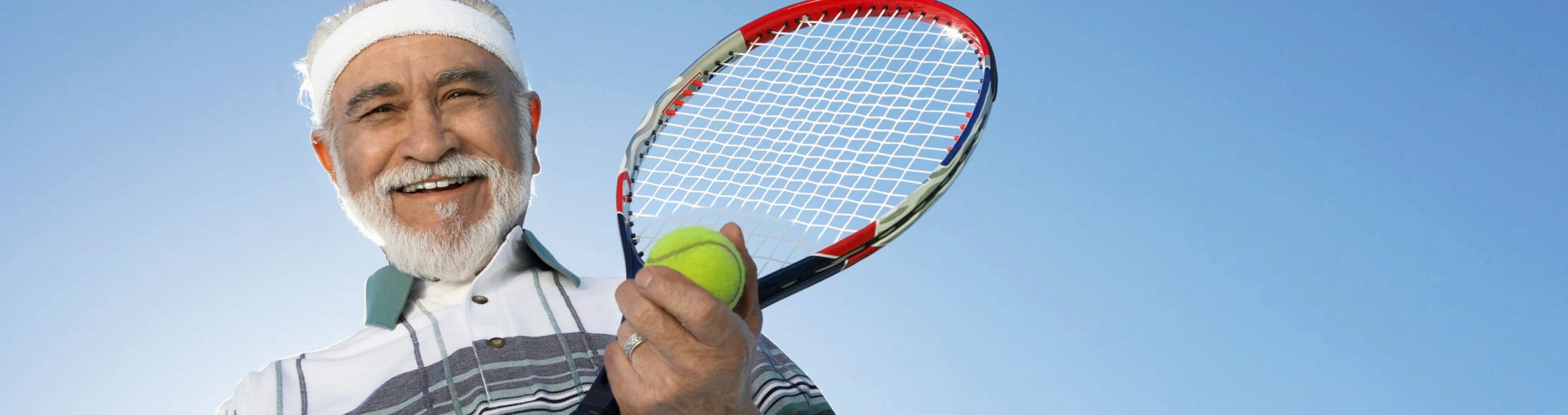 Man with tennis racket
